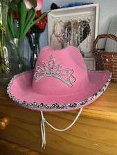 Pink Cowboy Hat Sequins Fur