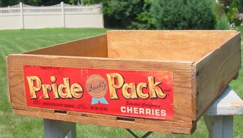 Vintage wooden crate pride - vintage,