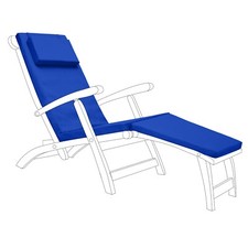 Blue Steamer Chair Cushion
