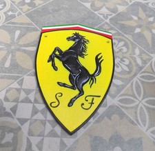 HEAVY 5 COLOUR FERRARI PRANCING HORSE CAST IRON SIGN