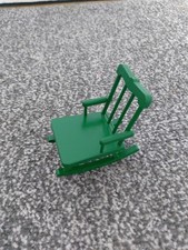 Vintage Collectable RARE Sylvanian Families Green Rocking Chair. Epoch. 1985.