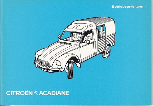 Citroen acadiane manual 1982 - citroen,