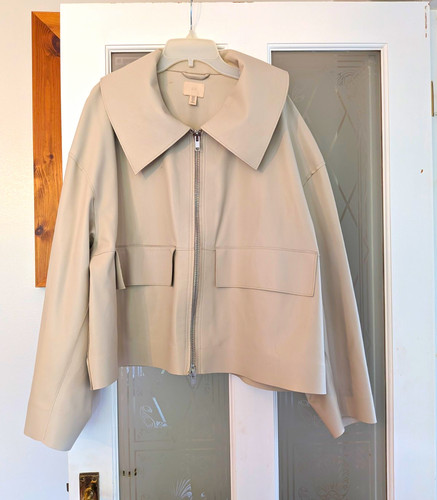 Womens beige faux leather - h&m,