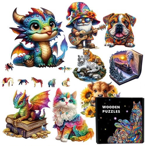 Animal wooden jigsaw puzzle - animal,