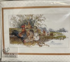 Cross stitch kit hens - cross,