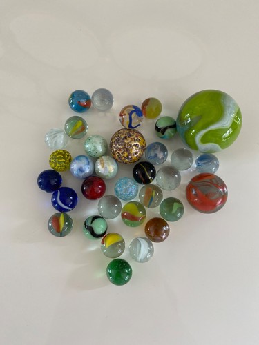 Assortment glass marbles - assortment,