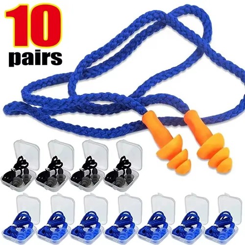 Ear plugs with cord - with,