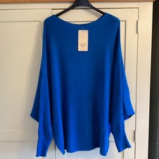 ITALIAN BLUE SLOUCHY BATWING