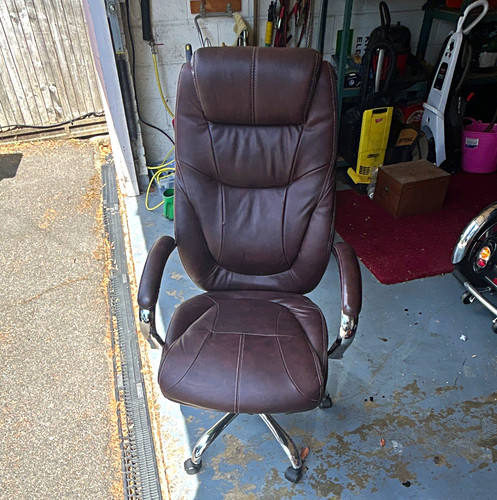 Brown faux leather - faux,