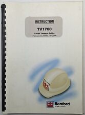 Original Benford Terex TV1700 Large Tandem Roller Instruction Book / Manual