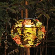 20cm Solar LED Chinese Lantern Light Outdoor Garden Wedding Party Hanging Lamp