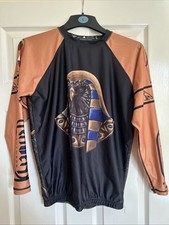 Raven Fightware BJJ Rashguard Long Sleeve MMA Jiu Jitsu Training Size Large