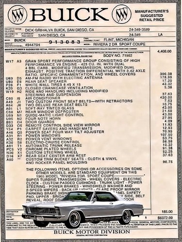 Buick riviera 1965 - buick,