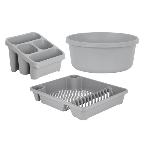 Cool grey set - round, bowl