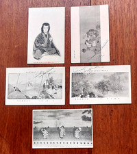 5 Vintage Japanese Postcards