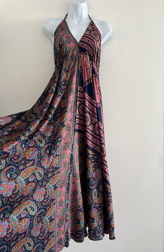 Bohemian dress silk hippie - dress,