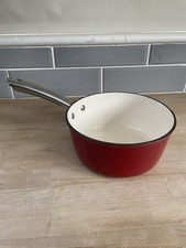 Stellar Cast Iron Saucepan Red 229 21cm