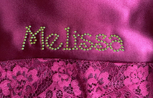 Personalised rhinestone satin - ,