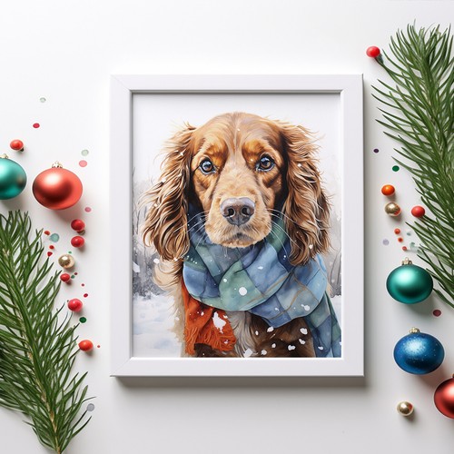 Cocker spaniel winter - cocker, in