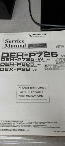 Pioneer deh p725 - /, /