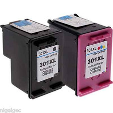 HP 301XL Black & Col Ink Cartridges For HP Envy 5530 5532 Printer Refilled