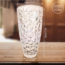 Crystal Clear Glass Vase -