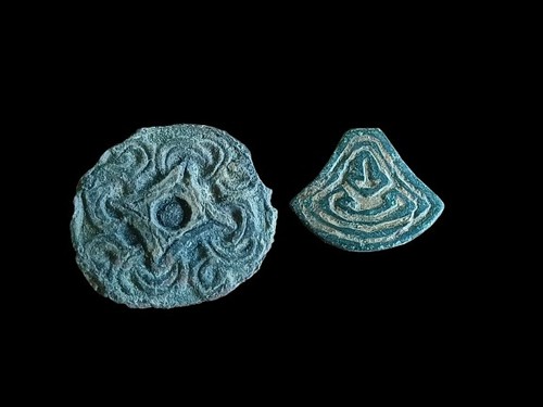 Saxon interlaced disc - interlaced, brooch