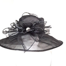Black Dress Hat Organza Ribbon