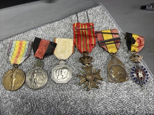 Ww1 belgium medals - ww1, six