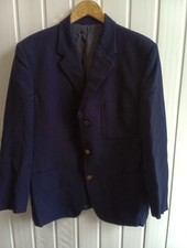 Hepworths Hardy Amies Design Wool Single Breasted Men's Navy Jacket Size S/M? BU