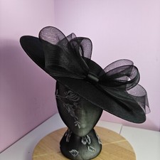 black large fascinator wedding