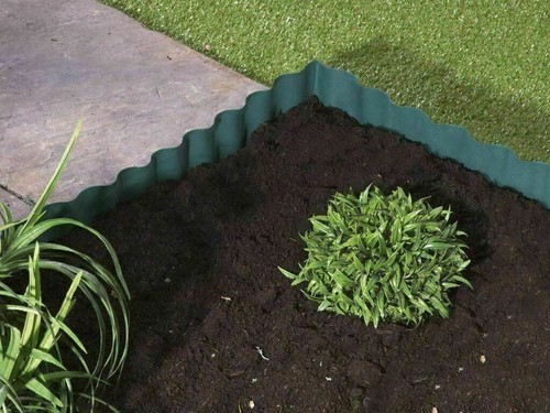 Log roll border lawn - log,