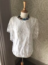 John Rocha White Burnout Top Size 12