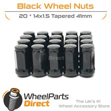 Wheel Nuts (20) 14x1.5 Black