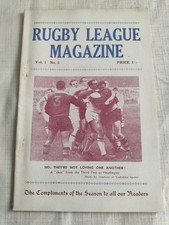 Dec 1963 Rugby League Magazine Vol 1 No 5 Dewsbury team photo, Harold Wagstaff