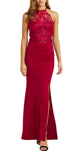 Lipsy red berry maxi dress - berry,