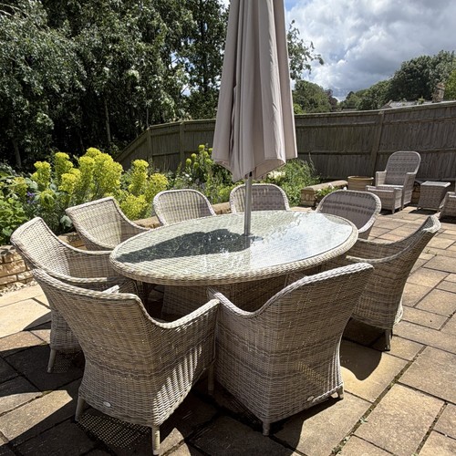 Burford grey rattan dining set - burford,