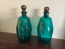 Pair Antique Bristol Green