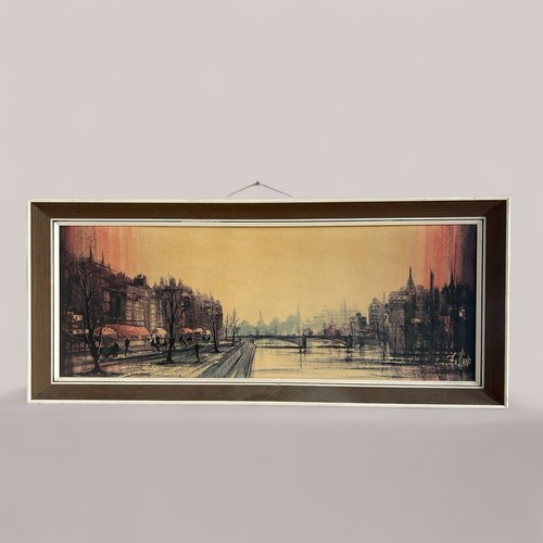 Large vintage print - vintage, quai