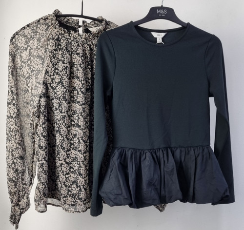Women black bubble hem - m&s,