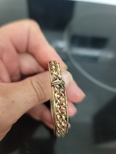 Heavy Gold Plated Bracelet Stamped