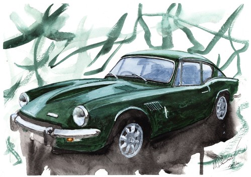 Painting triumph gt6 - of,