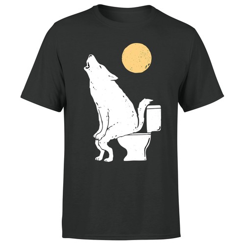 Howling night wolf mens t - howling,