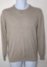 Luca Nobili - Size S - Mens Navy Grey 100% Merino Wool Jumper - Made in Italy