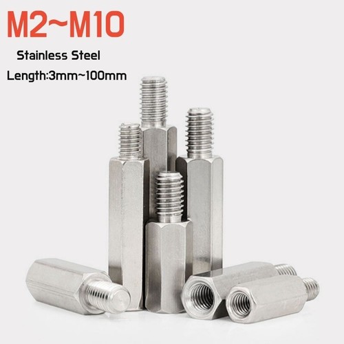 Male female threaded pcb hex - male,