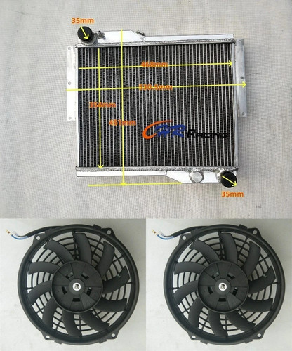5row aluminum radiator fans - aluminum, radiator+7"fans