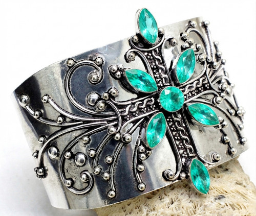 Paraiba tourmaline cuff - paraiba,