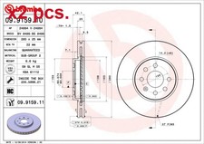 X2 PCS FRONT BRAKE DISC ROTOS X2 PCS SET 09.9159.11 BREMBO I