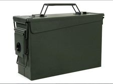 Metal Ammo Box New Military Storage Container 30Cal Tools Sealed Lid Hinged Uk
