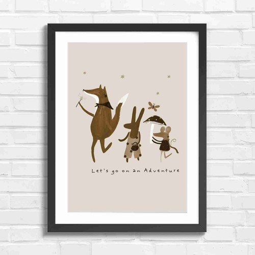 Cute fox rabbit - fox, mouse